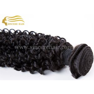 China 22 CURLY Hair Weft Extensions for Sale, Hot Sale 22 Inch Natural Black Color Curly Remy Hair Weft Extensions for Sale on sale