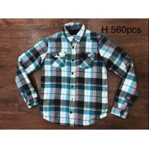 Protective Yarn Dyed Boys Cotton T Shirts Light Padding Long Sleeve