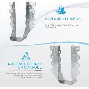 Face Mount 2x6 Steel Joist Hanger with Concealed-flange Design for Secure