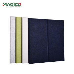 Polyester Fiber Acoustic Panels with PET Fiber Acoustic Wall Panels for stylish 3D soundproofing in modern home