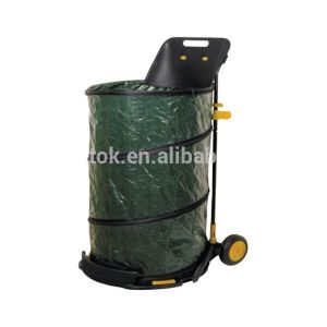 Gardening Routine with 160 Litres Garden Trolley and Leaf Bag on Wheels