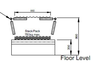 12 Meters Auto Stacker For Roll Forming Equipment Conveyer Belt Speed 36m / min