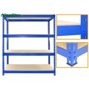 Cheap 4 Tier Boltless Rivet Shelving 60cm Depth 175 Kg Capacity With C Shape Beam for sale
