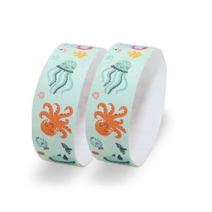 Enhanced Security Printed Paper Wristbands For Events Disposable