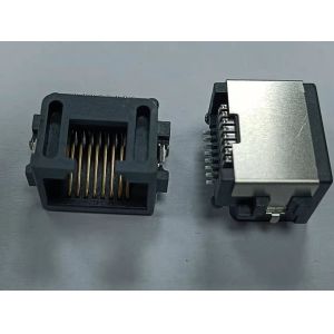 SMT Offset / Overhangs PCB RJ45 Jack , Modular RJ45 PCB Connector