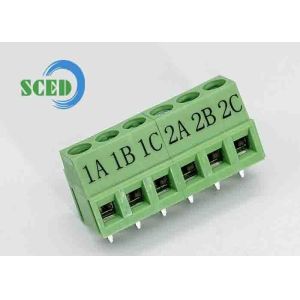 Cheap Easy Installation with 2-24 Poles Circuit board Screw Terminal Block and Stripping Length of 7-8mm for sale