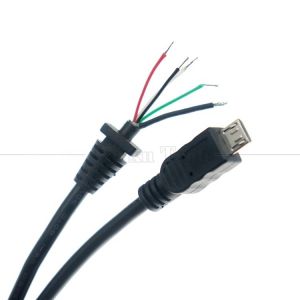 Cheap Custom Data Charging Shiled Micro Usb to Open Tinned Wire End Pigtail Power Charger Cable for sale