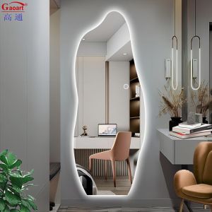 Glass Mirror Bathroom LED Light Smart Defogger Antifog Illuminated Portable