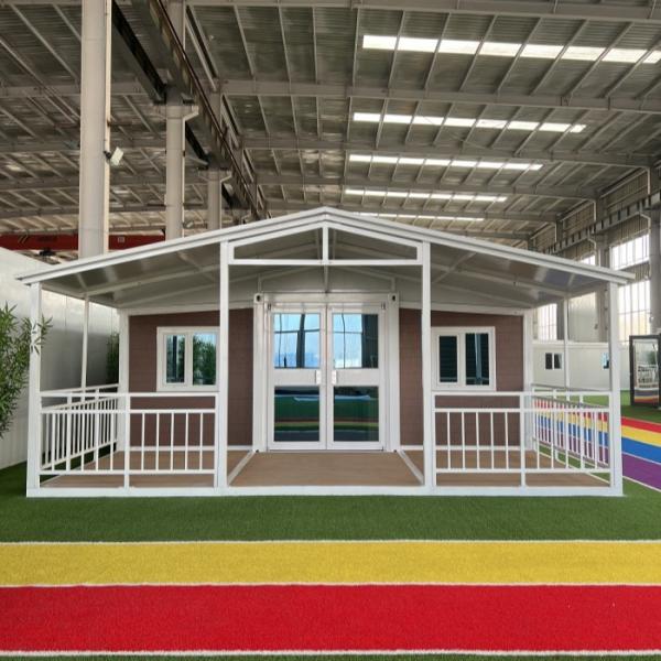 Quality Double Wing Luxury Expandable Container House With Extra Roof & Veranda wholesale