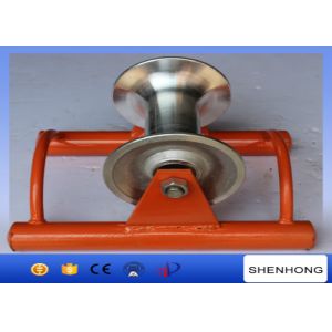 China Abrasion Resistant Cable Pulling Pulley Lightweight Ground Cable Pulling Rollers on sale