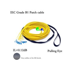 Pre Terminated Fiber Optic Patch Cables 24F SM 9 / 125 LC - LC With Pulling Eye