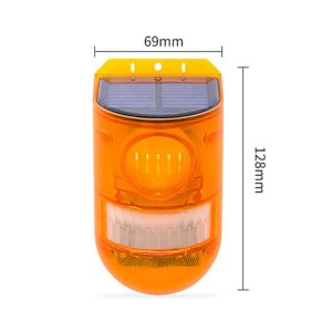 warning light sound sensor alarm lamp solar panel Security Alarm for farm garded