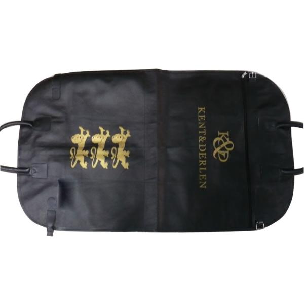 Quality Kd 100g Unwoven Fabric Snap Fastener Closure Garment Dress Bag With Leather Handle wholesale
