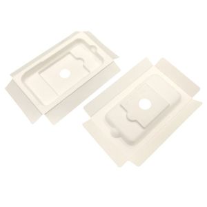 Electronics Sugarcane Fiber Packaging , Oil Resistant Custom Molded Pulp