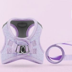 Reflective Strips Pet Harness Vest Waffle Fabric For Small And Cats