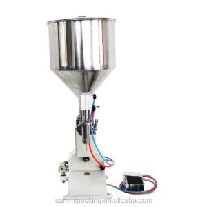 A02 Manual Grade Small Pneumatic Paste Filling Machine 50ml Cream Shampoo