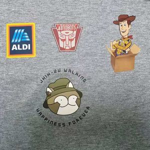 Custom Artwork Heat Transfer Printed Stickers Fabric Heat Transfer Tag