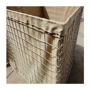 Galvanized Weld Gabion Barrier Bastion Sand Wall with Square Hole and Green