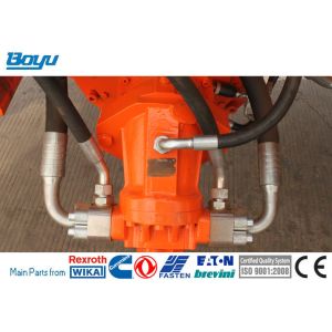 Tension Stringing Of 4 Bundle Conductor Hydraulic Cable Puller Cummins Engine