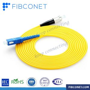 1 Conductor SC-FC Sm Simplex Indoor Optical Fiber Patch Cord for FTTH from