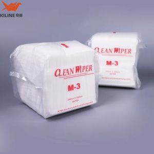 China 25cm * 25cm Non-woven Fabric Viscose Polyester M3 Cleanroom Wiper Cleaning Paper on sale