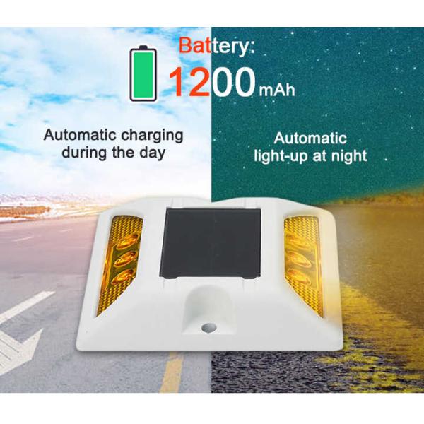 125 * 110 * 25mm Solar Powered Road Reflectors Highway Markers Solar Cat Eye