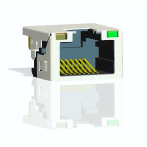 RJ45 Modular Jack,Shielded, THT,Reflow Soldering, LED，Miniature RJ45 connector