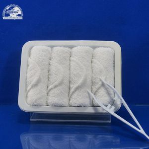 Cheap Cotton disposable airline hot and cold aircraft face towel for sale