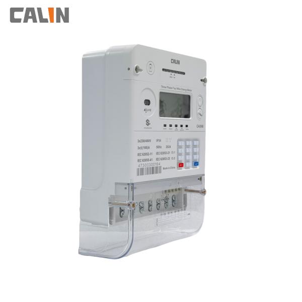 Wireless 3 Phase Electric Meter Residential Prepaid Power Meters Plug / Play