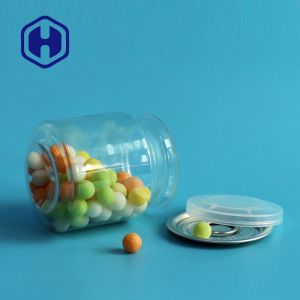 Clear PET Aluminum Top Cans Food Grade Cylindrical Packaging With Easy Peel Lid