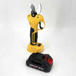 China Lithium Ion Rechargeable Electric Pruner Shears 21V Batteries Garden Pruner on sale