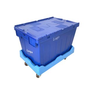 400x300x260mm Heavy Duty Nesting Crates Plastic Totes Warehouse Storage