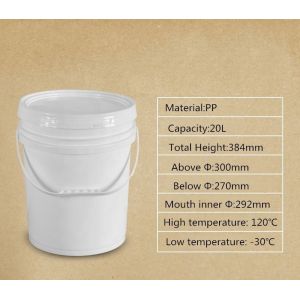 Sealing Popcorn 5 Gallon Clear Water Bucket Liner Customized Logo Round for