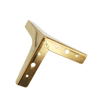 Y Shaped Golden Metal Sofa Legs 135mm Height Easy And Quick Fitting