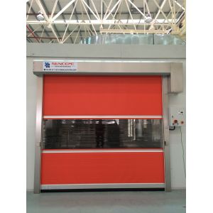 Automatic Industrial High Speed Shutter Door , 1.2mm PVC Curtain Thickness