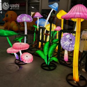 China Festival Silk Lanterns - Mushroom and Animal Theme Park Decorations by Zigong Lantern Manufacturer on sale
