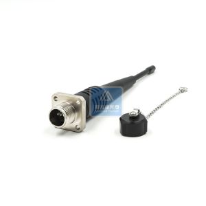 Armored Fiber Optic Patch Cord 4 Core ODC Connector 5.0mm Black TPU