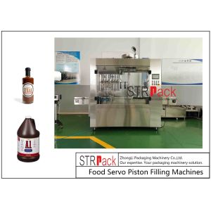 Lobe Pumps Automatic Liquid Filling Machine For Chunk Paste