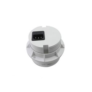 Ground Wire Round Power Socket Aluminum White Color Easy Installation