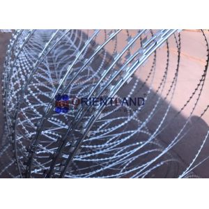 Rapid Development Concertina Coil Fencing / Triple Strand Prison Wire Fence