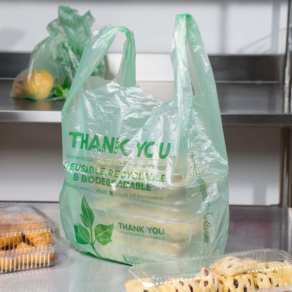 Quality Semi Transparent Biodegradable Vegetable Bags In Rolls 11 / 13 Mic Thickness wholesale
