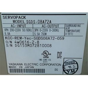 1 Phase 8.8A Industrial Servo Drives , Yaskawa Servopack SGDS-08A72A 750W Input