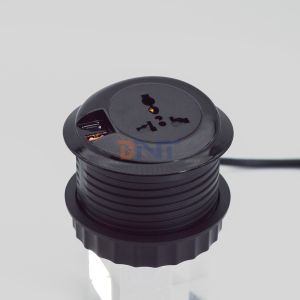 80mm Round Electrical Plugs & Eu Sockets Standard Outlets with USB Charging Type