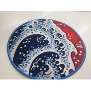 Twill Chenille Woven Embroidered Patch Merrow Border 3D Logo Hat For Clothing