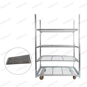 Cheap Load Capacity 200kg Dutch Flower Trolley Featuring 25cm Shelf Height and Heavy Duty PP Wheel Ideal for Flower Logistics for sale