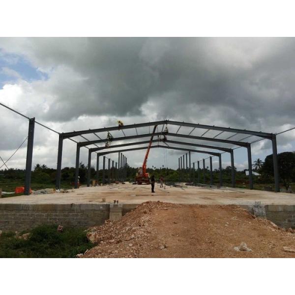 Gable Frame Metal Structure Building , Prefabricated Steel Structure Constructio