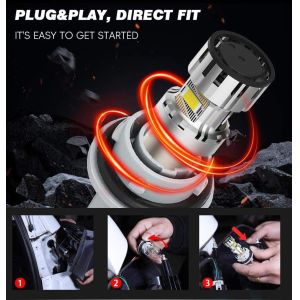 Halogen Size CB10 CANBUS Error Free 7443 T20 W21/5W LED Brake Lights With 2800LM