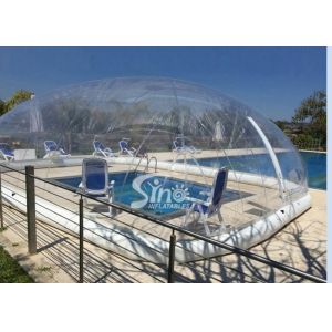 Outdoor complete clear inflatable pool cover used for air tent for hotels or