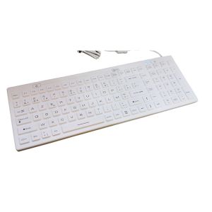 sterilized flat antibacterial medical keyboard with blue backlit and USB