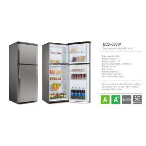 Low Noise Low Power Fast Cooling Double Doors No Frost Refrigerator 338L